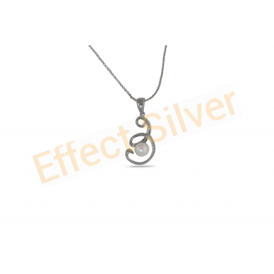 Silver Pendant with Pearl